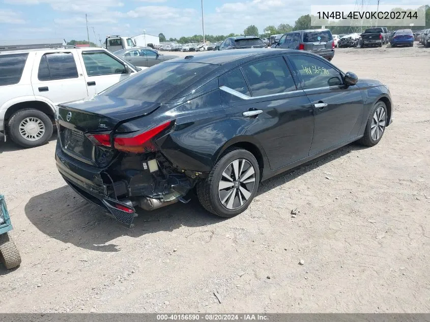 2019 Nissan Altima 2.5 Sl VIN: 1N4BL4EV0KC202744 Lot: 40156590