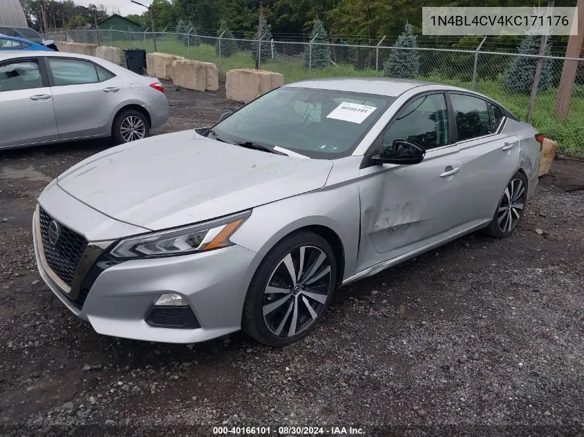 2019 Nissan Altima 2.5 Sr VIN: 1N4BL4CV4KC171176 Lot: 40166101