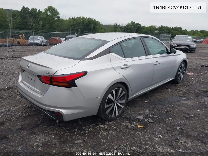 2019 Nissan Altima 2.5 Sr VIN: 1N4BL4CV4KC171176 Lot: 40166101