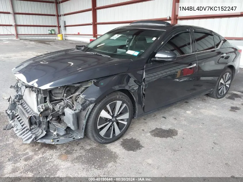 2019 Nissan Altima 2.5 Sv VIN: 1N4BL4DV7KC152247 Lot: 40190648