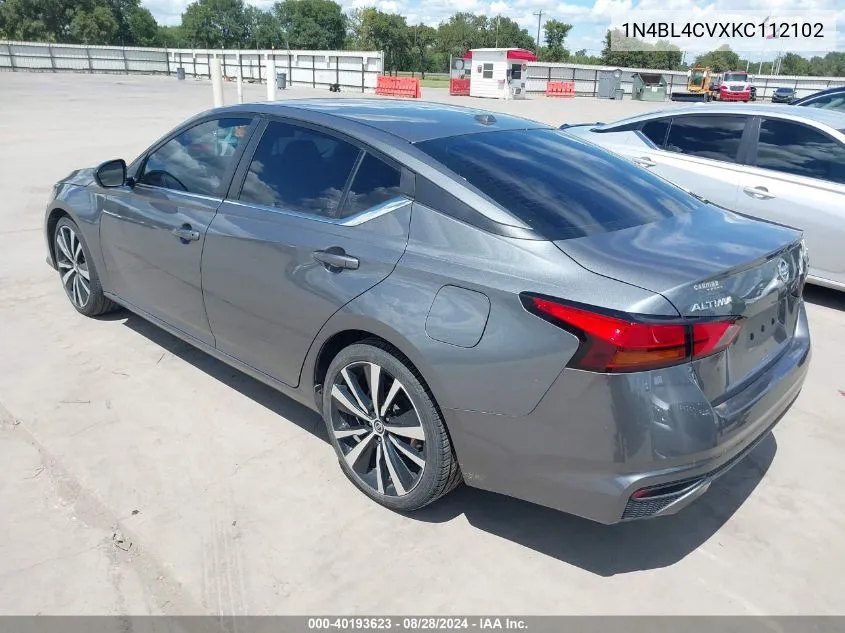 2019 Nissan Altima 2.5 Sr VIN: 1N4BL4CVXKC112102 Lot: 40193623