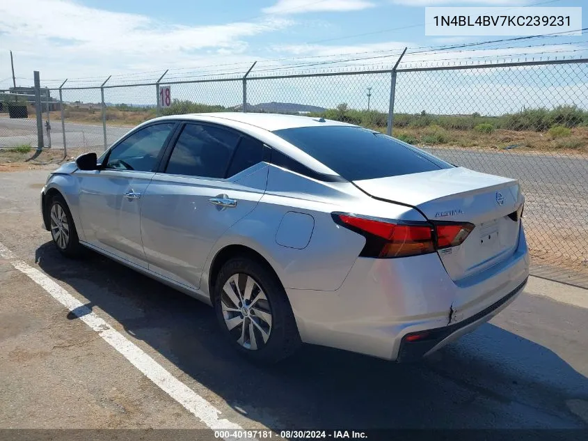 2019 Nissan Altima 2.5 S VIN: 1N4BL4BV7KC239231 Lot: 40197181