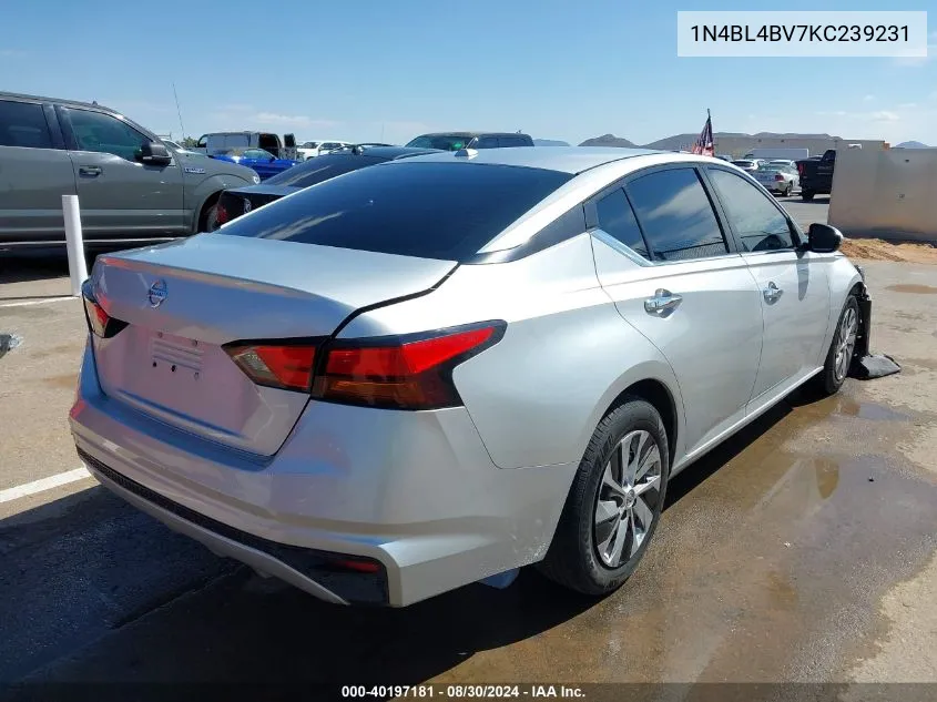 2019 Nissan Altima 2.5 S VIN: 1N4BL4BV7KC239231 Lot: 40197181