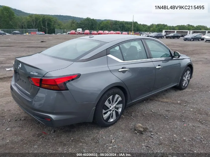 2019 Nissan Altima 2.5 S VIN: 1N4BL4BV9KC215495 Lot: 40206533