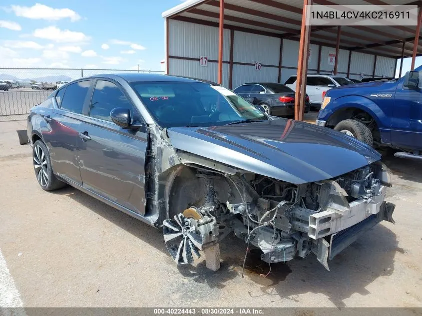 1N4BL4CV4KC216911 2019 Nissan Altima 2.5 Sr