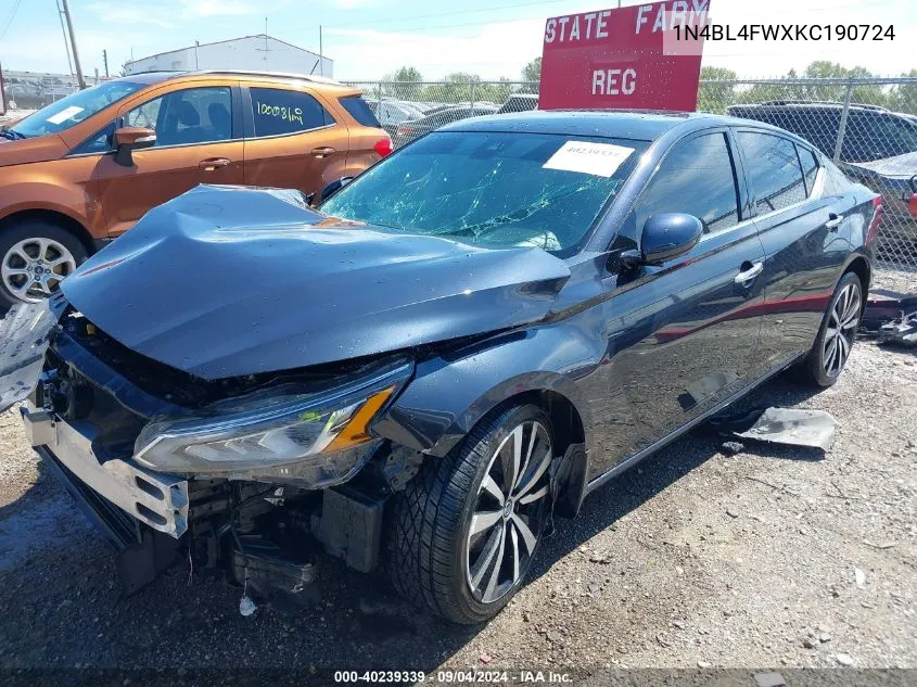 1N4BL4FWXKC190724 2019 Nissan Altima 2.5 Platinum