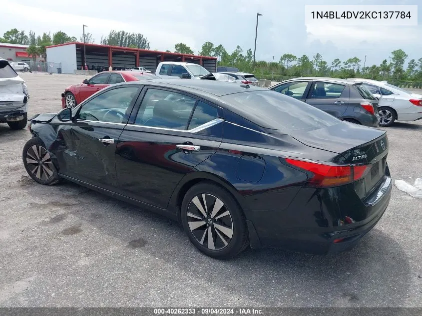 2019 Nissan Altima 2.5 Sv VIN: 1N4BL4DV2KC137784 Lot: 40262333