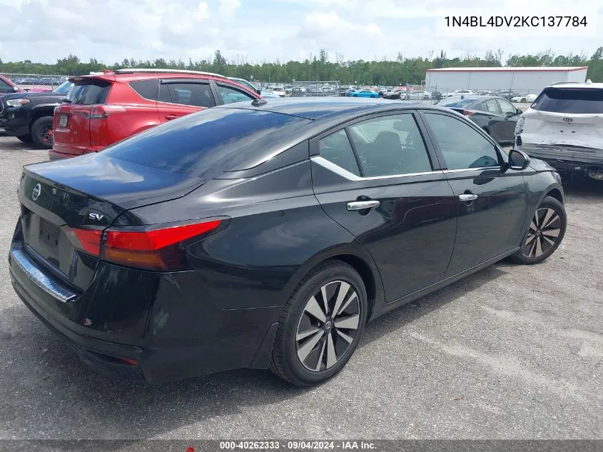 2019 Nissan Altima 2.5 Sv VIN: 1N4BL4DV2KC137784 Lot: 40262333