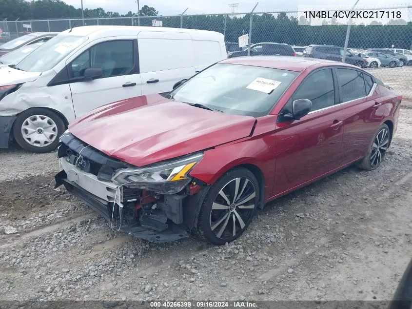 2019 Nissan Altima Sr VIN: 1N4BL4CV2KC217118 Lot: 40266399