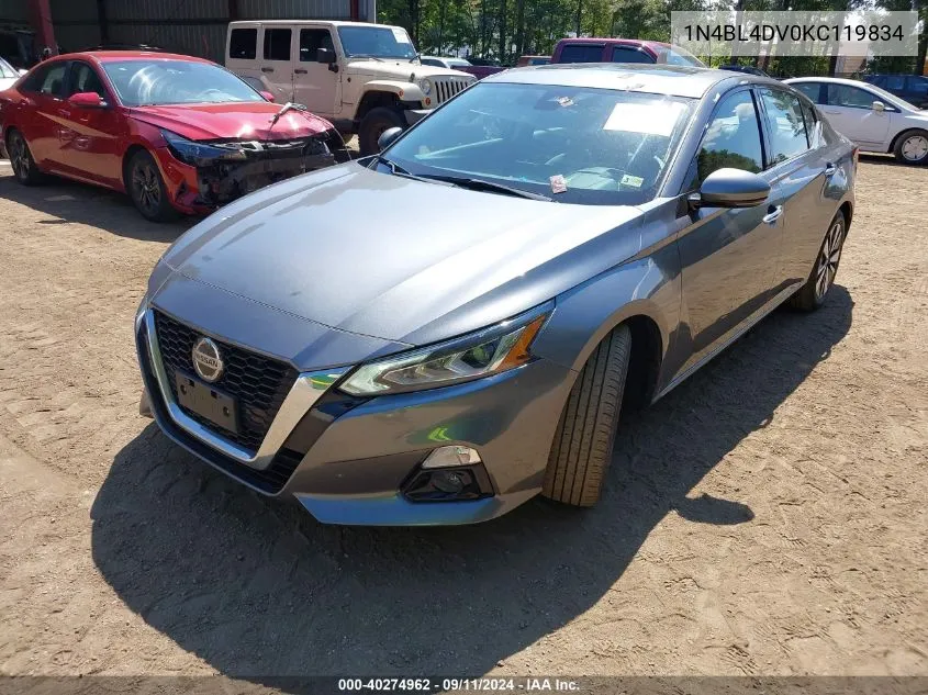 1N4BL4DV0KC119834 2019 Nissan Altima 2.5 Sv