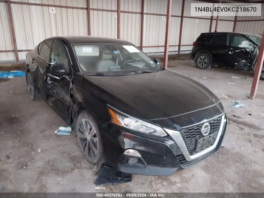 2019 Nissan Altima 2.5 Sl VIN: 1N4BL4EV0KC218670 Lot: 40276263