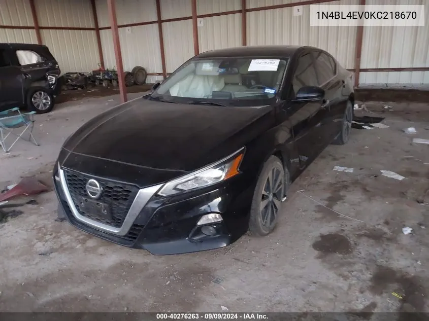 2019 Nissan Altima 2.5 Sl VIN: 1N4BL4EV0KC218670 Lot: 40276263