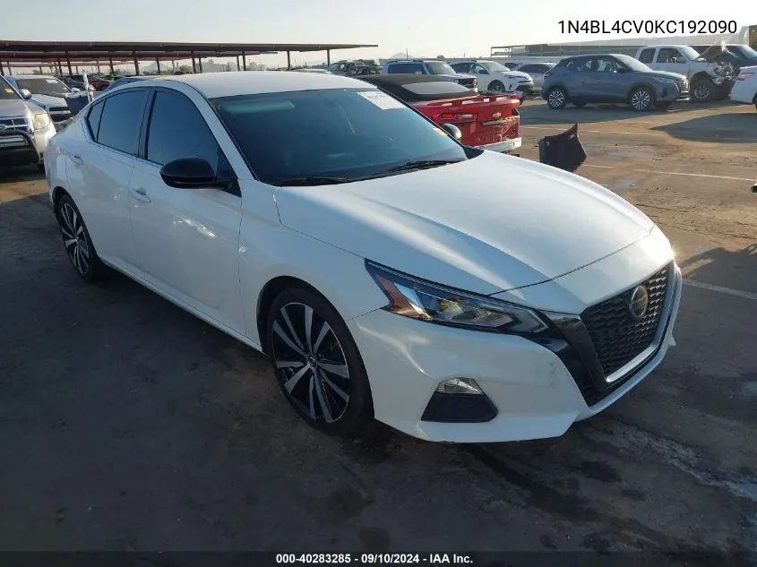 2019 Nissan Altima 2.5 Sr VIN: 1N4BL4CV0KC192090 Lot: 40283285