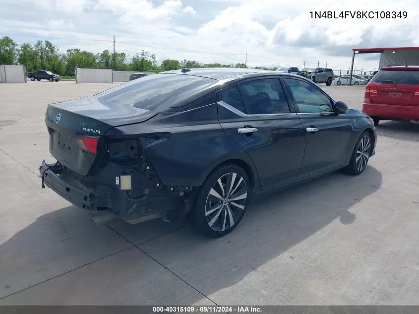 2019 Nissan Altima 2.5 Platinum VIN: 1N4BL4FV8KC108349 Lot: 40315109