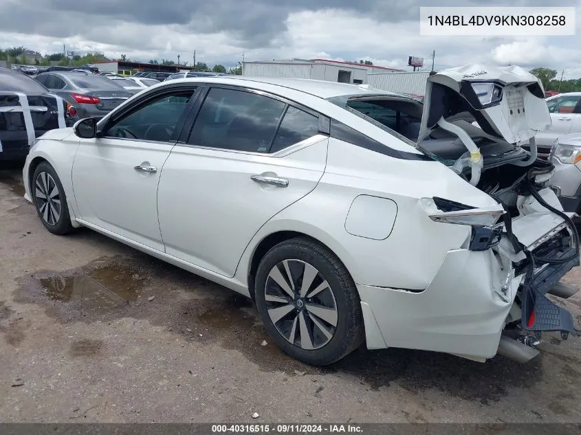 2019 Nissan Altima 2.5 Sv VIN: 1N4BL4DV9KN308258 Lot: 40316515