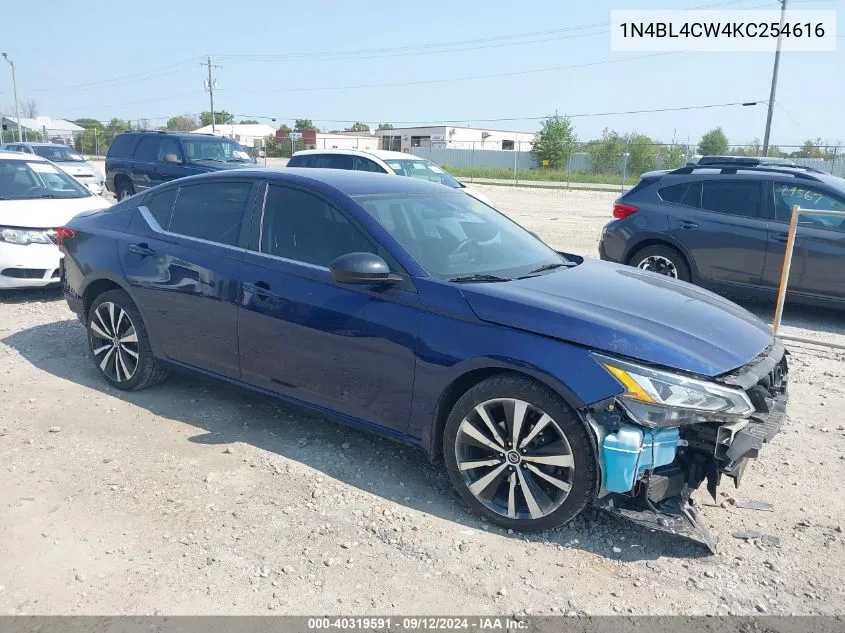 2019 Nissan Altima Sr VIN: 1N4BL4CW4KC254616 Lot: 40319591