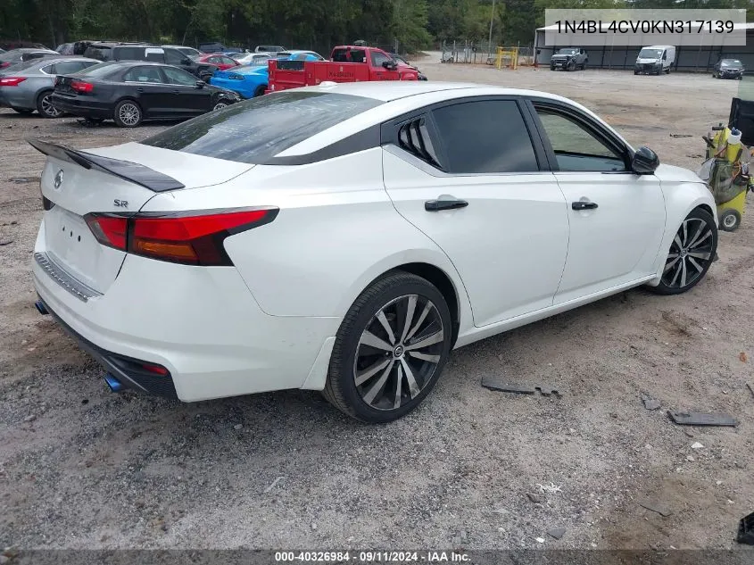 1N4BL4CV0KN317139 2019 Nissan Altima 2.5 Sr