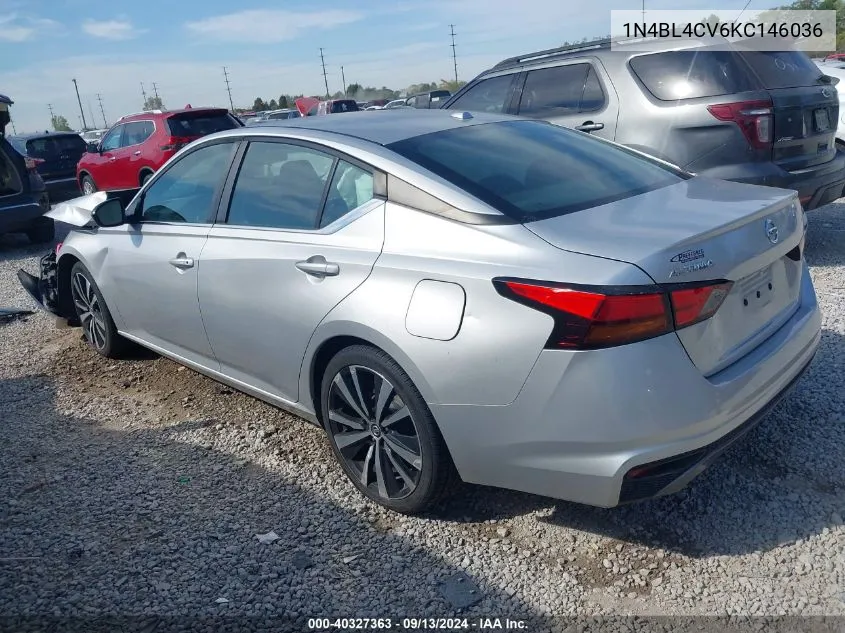 2019 Nissan Altima Sr VIN: 1N4BL4CV6KC146036 Lot: 40327363