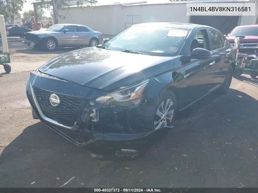 2019 Nissan Altima 2.5 S VIN: 1N4BL4BV8KN316581 Lot: 40327372