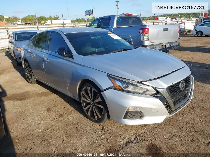 1N4BL4CV8KC167731 2019 Nissan Altima 2.5 Sr