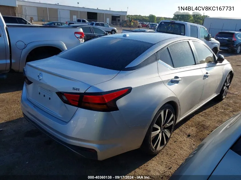 1N4BL4CV8KC167731 2019 Nissan Altima 2.5 Sr