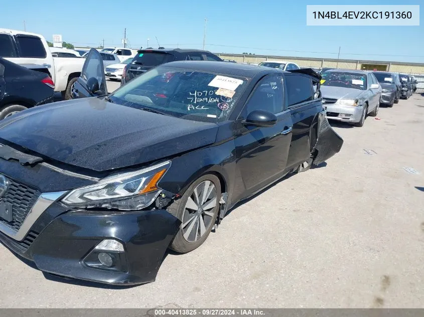 1N4BL4EV2KC191360 2019 Nissan Altima 2.5 Sl