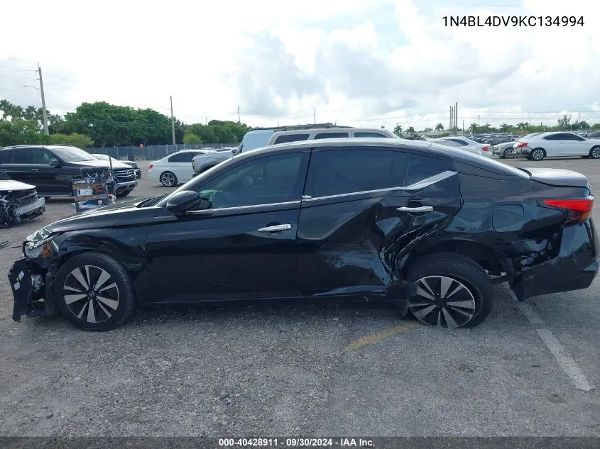 2019 Nissan Altima Sv VIN: 1N4BL4DV9KC134994 Lot: 40428911