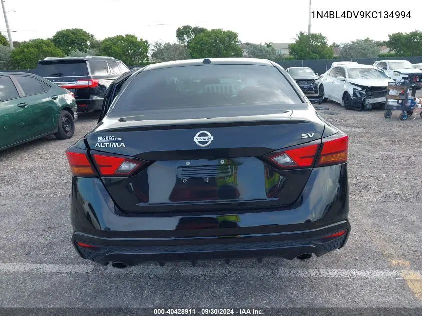 1N4BL4DV9KC134994 2019 Nissan Altima Sv