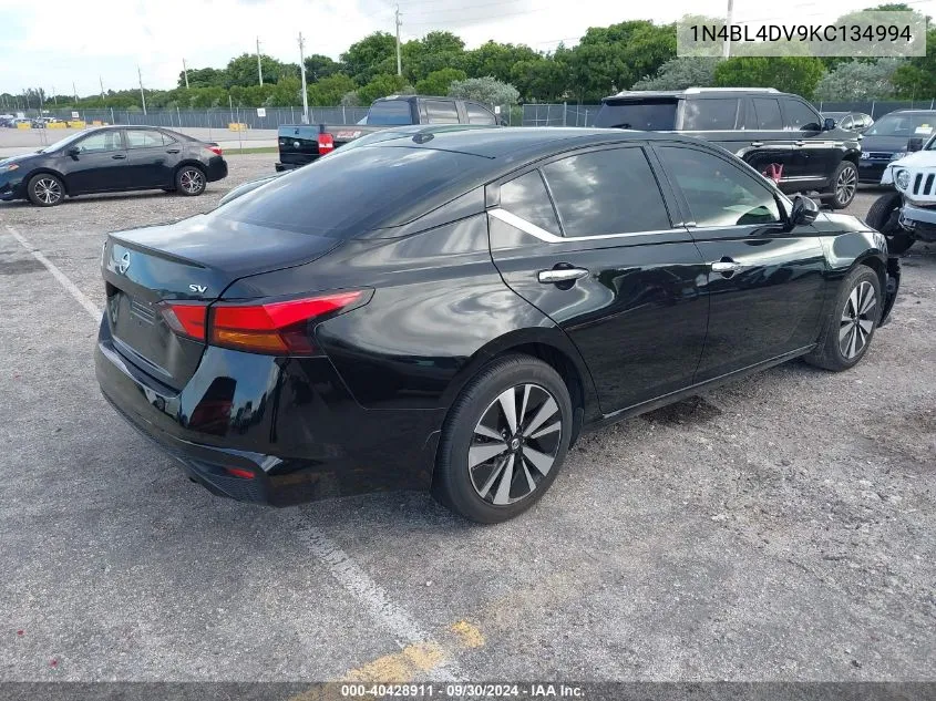 2019 Nissan Altima Sv VIN: 1N4BL4DV9KC134994 Lot: 40428911