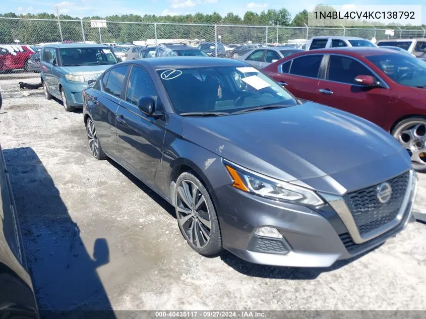 1N4BL4CV4KC138792 2019 Nissan Altima 2.5 Sr