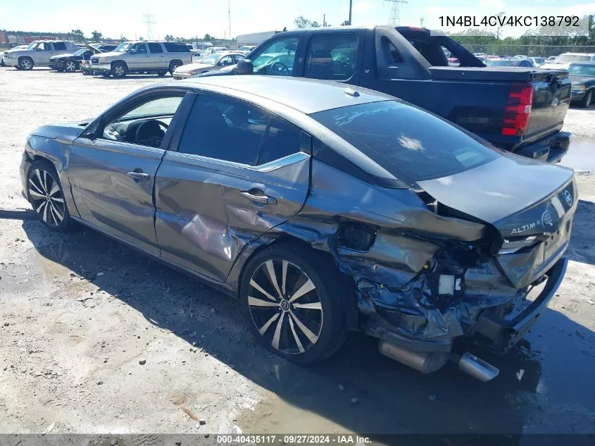 1N4BL4CV4KC138792 2019 Nissan Altima 2.5 Sr