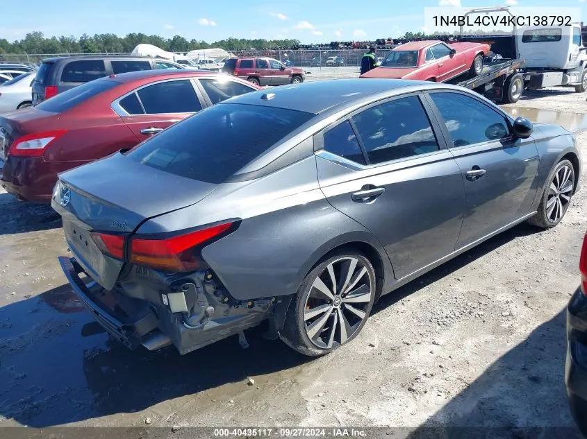 1N4BL4CV4KC138792 2019 Nissan Altima 2.5 Sr