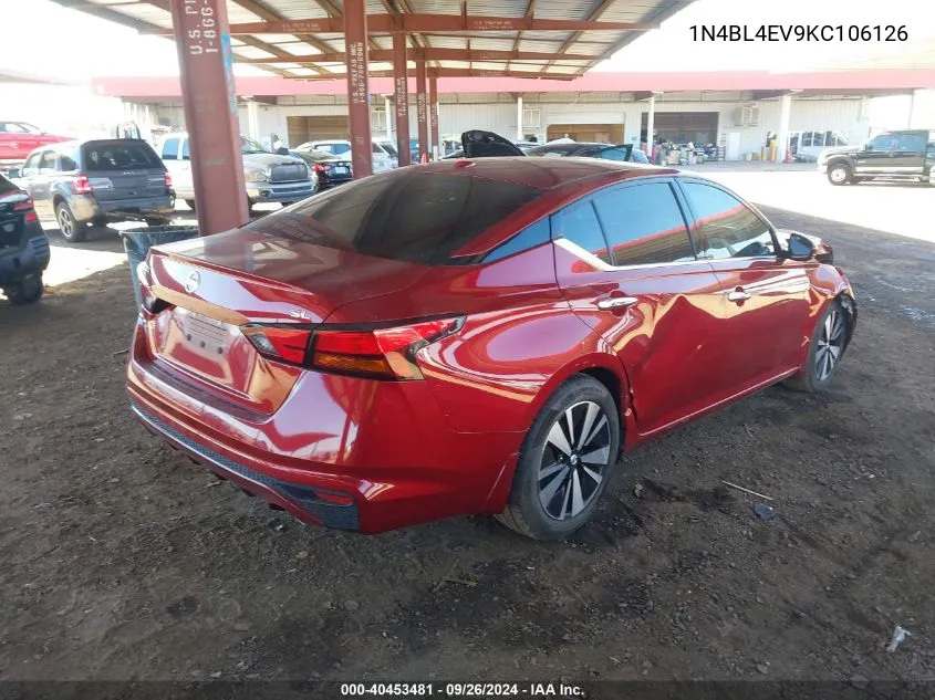 2019 Nissan Altima 2.5 Sl VIN: 1N4BL4EV9KC106126 Lot: 40453481