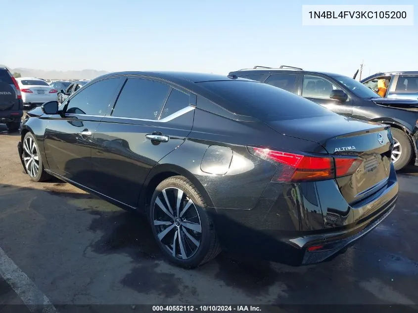 2019 Nissan Altima 2.5 Platinum VIN: 1N4BL4FV3KC105200 Lot: 40552112