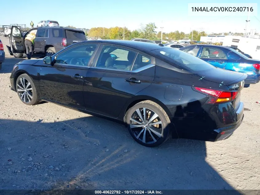 1N4AL4CV0KC240716 2019 Nissan Altima Sr