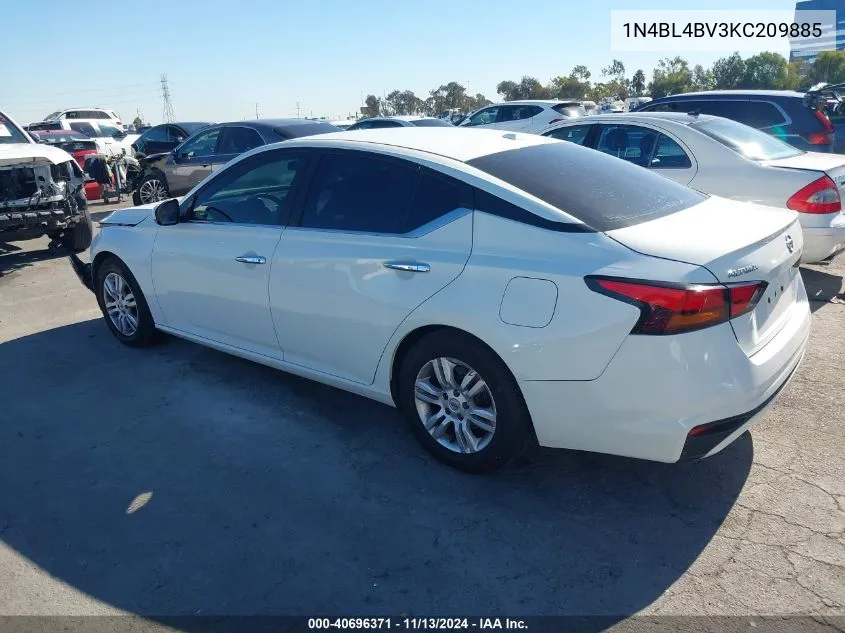 2019 Nissan Altima 2.5 S VIN: 1N4BL4BV3KC209885 Lot: 40696371