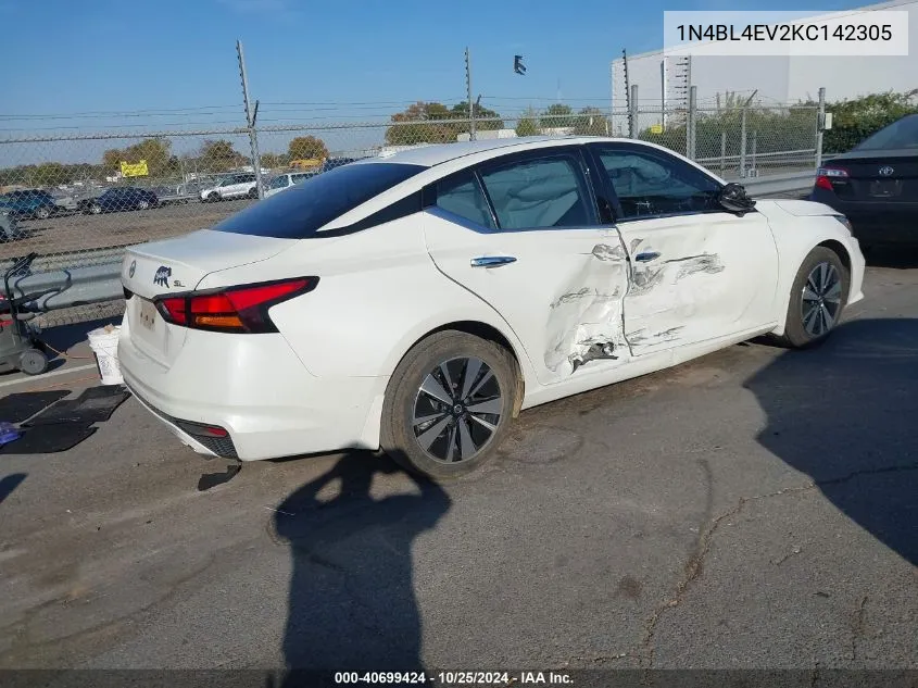 1N4BL4EV2KC142305 2019 Nissan Altima 2.5 Sl