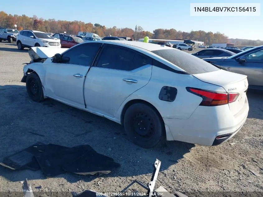 2019 Nissan Altima 2.5 S VIN: 1N4BL4BV7KC156415 Lot: 40729555