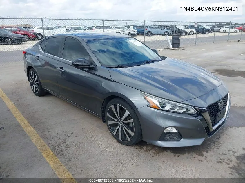 2019 Nissan Altima 2.5 Sr VIN: 1N4BL4CV6KN312401 Lot: 40732509