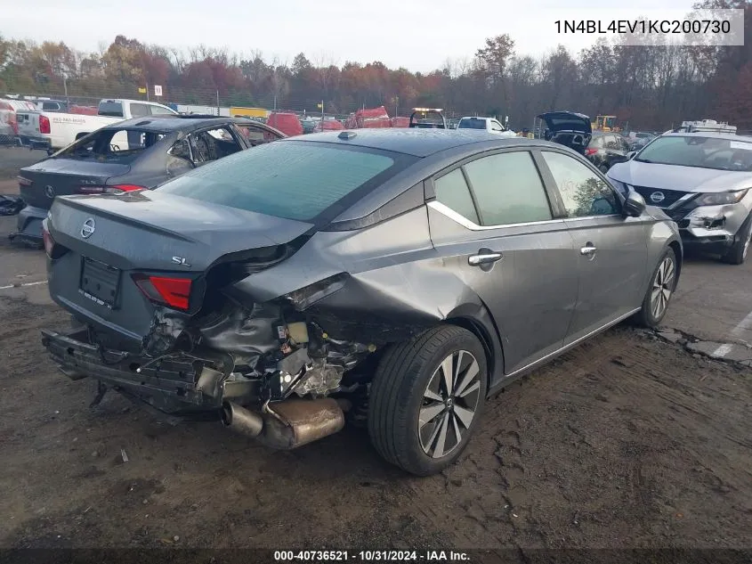 2019 Nissan Altima 2.5 Sl VIN: 1N4BL4EV1KC200730 Lot: 40736521