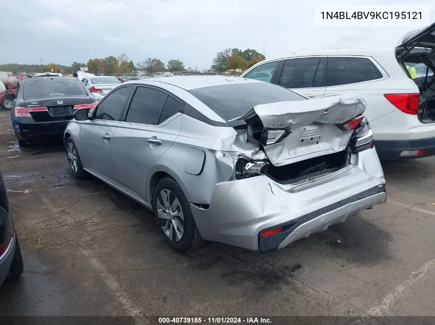 2019 Nissan Altima 2.5 S VIN: 1N4BL4BV9KC195121 Lot: 40739185