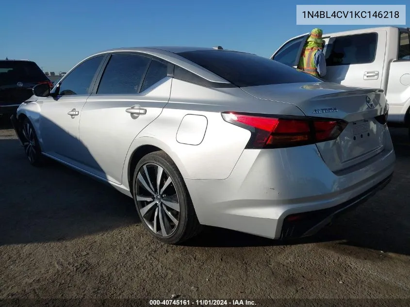 2019 Nissan Altima 2.5 Sr VIN: 1N4BL4CV1KC146218 Lot: 40745161