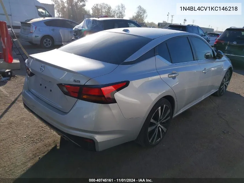 2019 Nissan Altima 2.5 Sr VIN: 1N4BL4CV1KC146218 Lot: 40745161