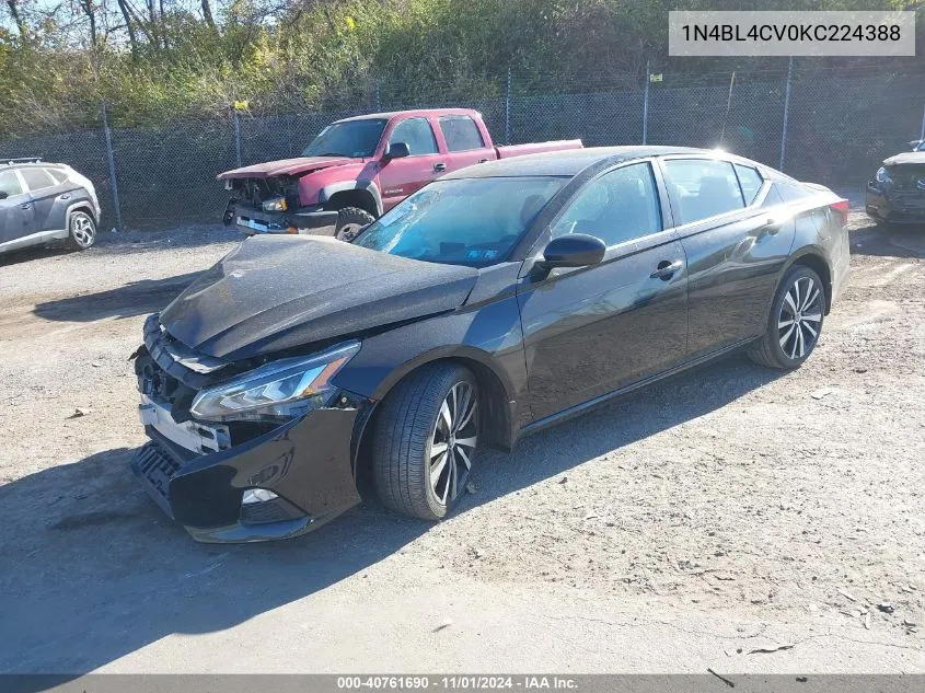 2019 Nissan Altima 2.5 Sr VIN: 1N4BL4CV0KC224388 Lot: 40761690