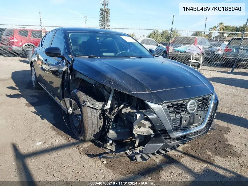 1N4BL4BV7KC188040 2019 Nissan Altima 2.5 S