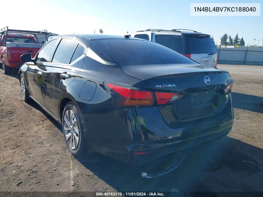 1N4BL4BV7KC188040 2019 Nissan Altima 2.5 S