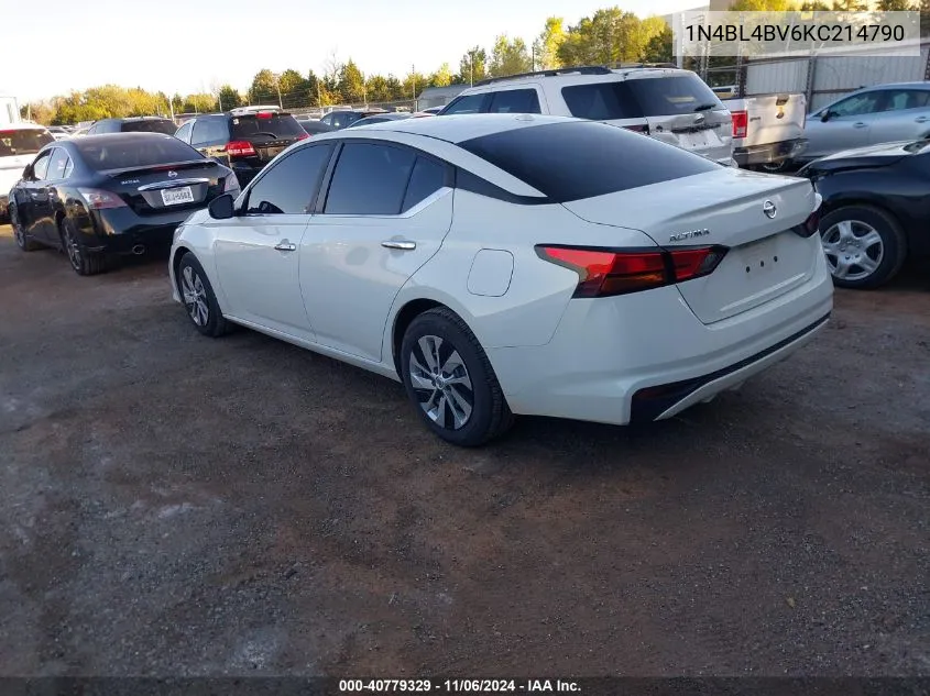 2019 Nissan Altima 2.5 S VIN: 1N4BL4BV6KC214790 Lot: 40779329