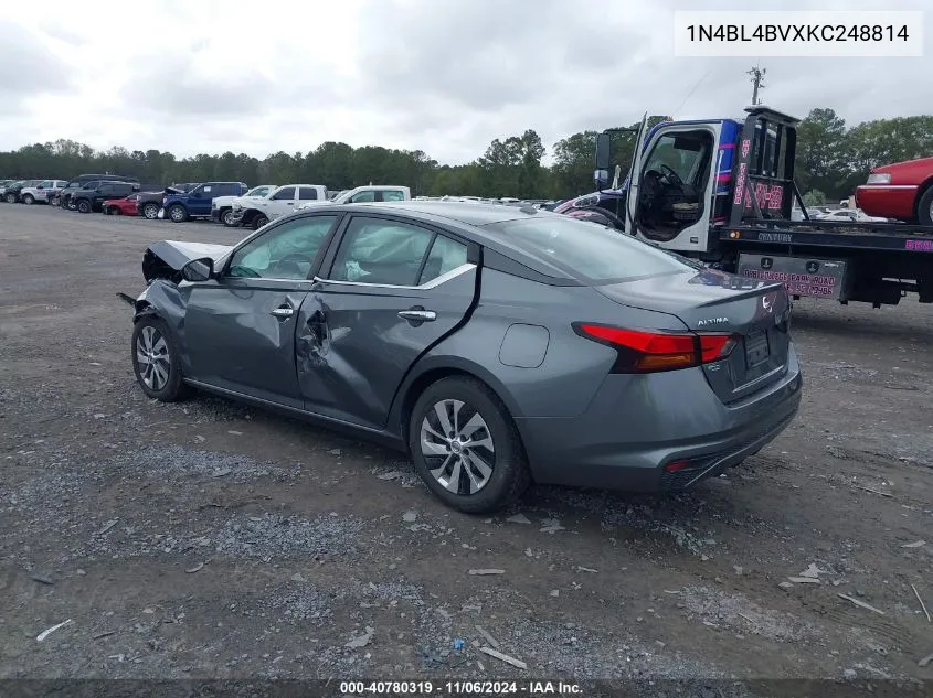 2019 Nissan Altima 2.5 S VIN: 1N4BL4BVXKC248814 Lot: 40780319