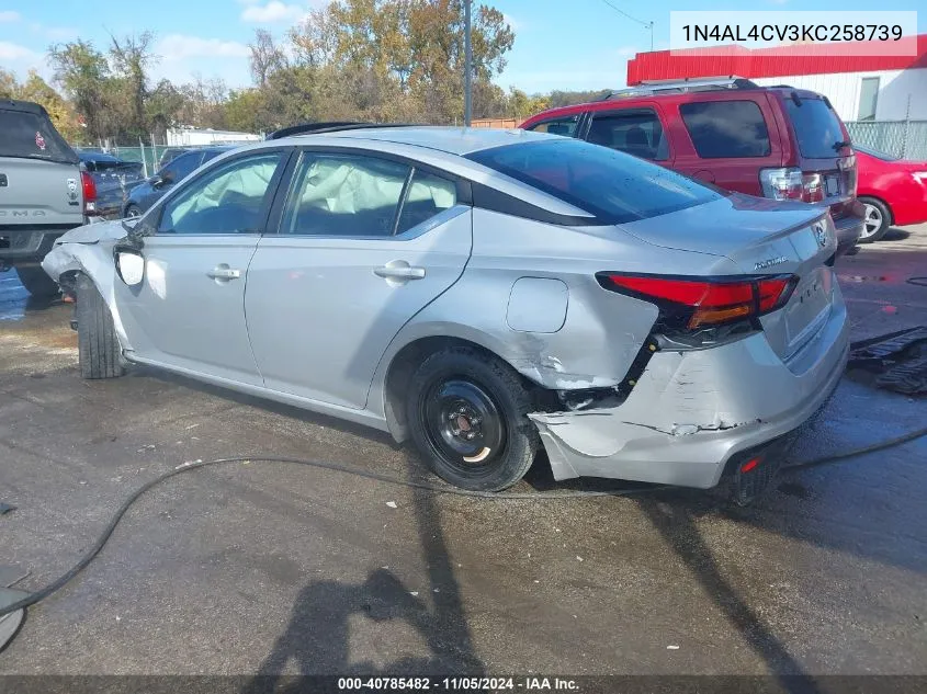 1N4AL4CV3KC258739 2019 Nissan Altima 2.0 Sr