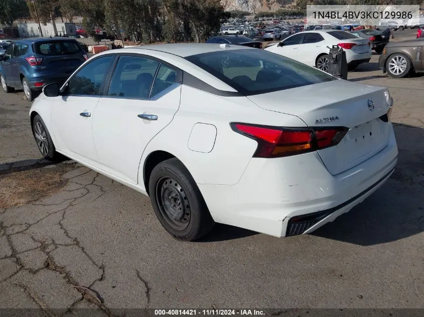 2019 Nissan Altima 2.5 S VIN: 1N4BL4BV3KC129986 Lot: 40814421